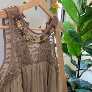 Moulinette Soeurs Anthropologie Beaded Dress